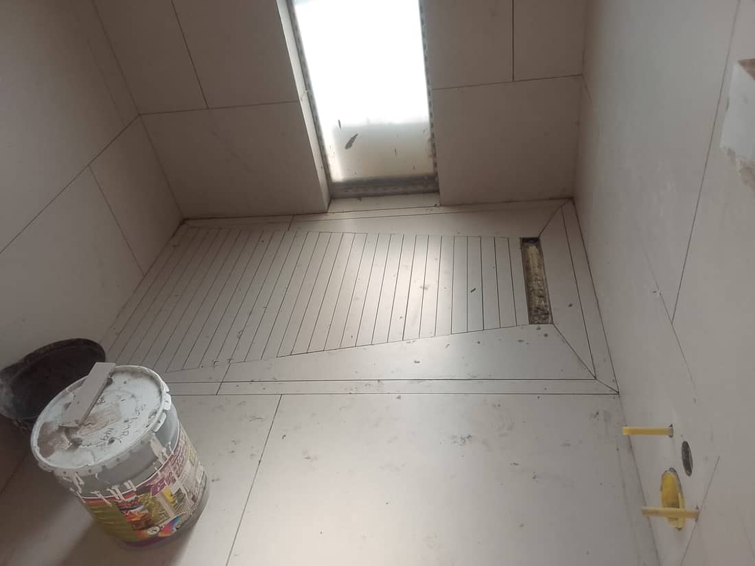 Bathroom floor and wall tiling project